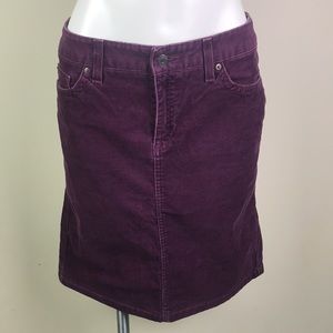 L.L. Bean Corduroy Skirt plum AUBERGINE  6  FALL